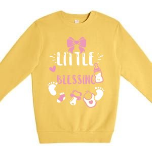 Baby: Little Blessing Funny Gift Sayings Great Gift Premium Crewneck Sweatshirt