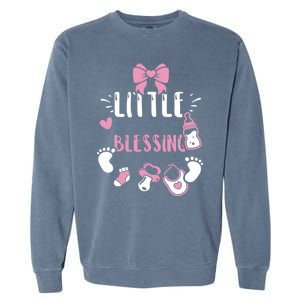 Baby: Little Blessing Funny Gift Sayings Great Gift Garment-Dyed Sweatshirt