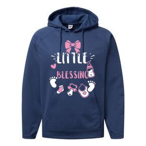 Baby: Little Blessing Funny Gift Sayings Great Gift Performance Fleece Hoodie