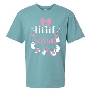 Baby: Little Blessing Funny Gift Sayings Great Gift Sueded Cloud Jersey T-Shirt