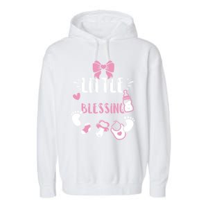 Baby: Little Blessing Funny Gift Sayings Great Gift Garment-Dyed Fleece Hoodie