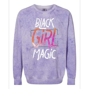 Black Little Black Queen Magic Gift Design Idea Gift Colorblast Crewneck Sweatshirt