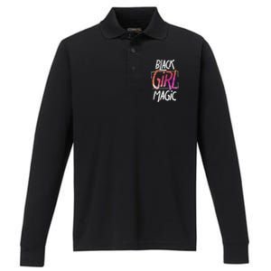 Black Little Black Queen Magic Gift Design Idea Gift Performance Long Sleeve Polo