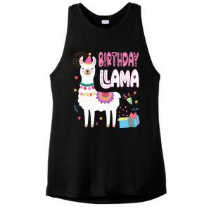 Birthday Llama Birthday Party Llama Birthday Theme Ladies PosiCharge Tri-Blend Wicking Tank