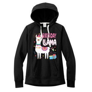 Birthday Llama Birthday Party Llama Birthday Theme Women's Fleece Hoodie