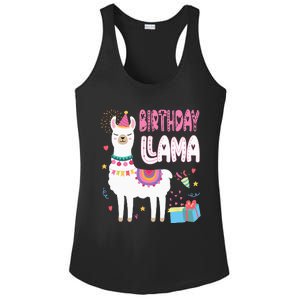 Birthday Llama Birthday Party Llama Birthday Theme Ladies PosiCharge Competitor Racerback Tank