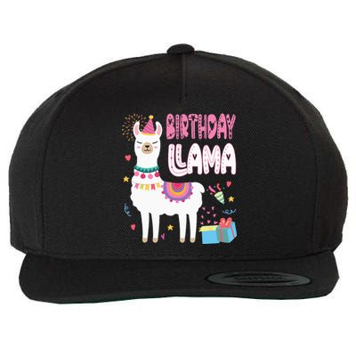 Birthday Llama Birthday Party Llama Birthday Theme Wool Snapback Cap