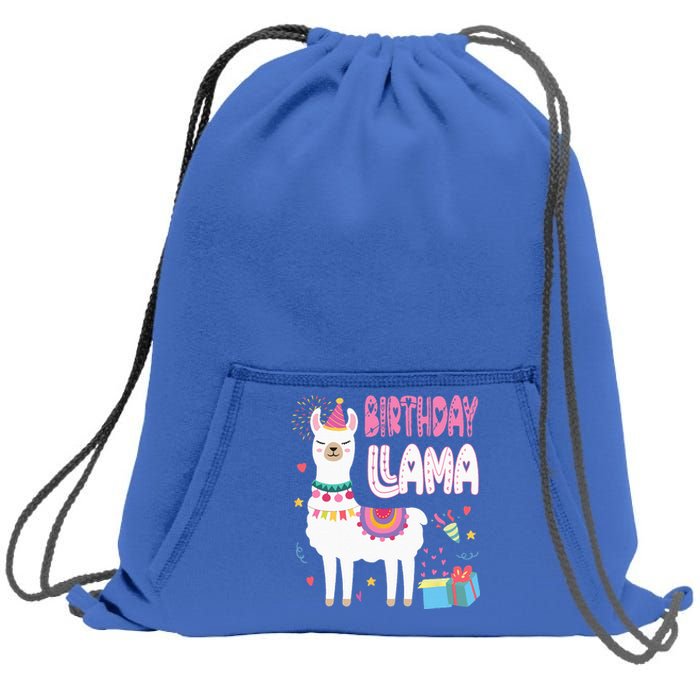 Birthday Llama Birthday Party Llama Birthday Theme Sweatshirt Cinch Pack Bag