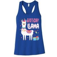 Birthday Llama Birthday Party Llama Birthday Theme Women's Racerback Tank