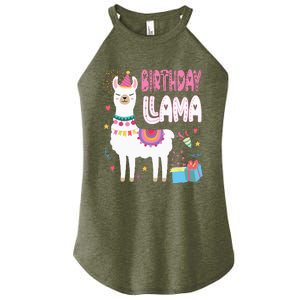 Birthday Llama Birthday Party Llama Birthday Theme Women's Perfect Tri Rocker Tank