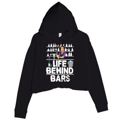 Bartender Life Behind Bars Meaningful Gift Crop Fleece Hoodie