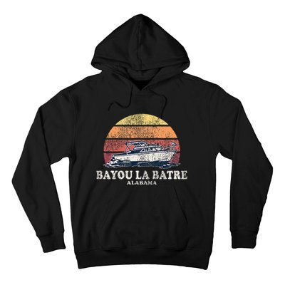 Bayou La Batre Al Vintage Boating 70s Retro Boat Hoodie