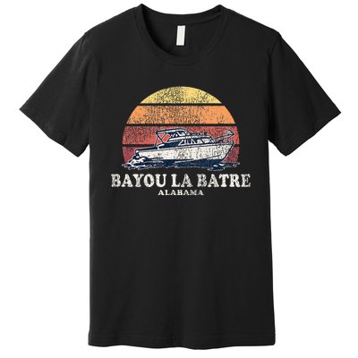 Bayou La Batre Al Vintage Boating 70s Retro Boat Premium T-Shirt