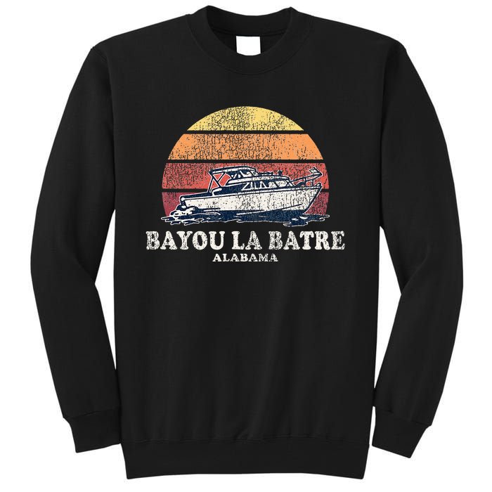 Bayou La Batre Al Vintage Boating 70s Retro Boat Tall Sweatshirt