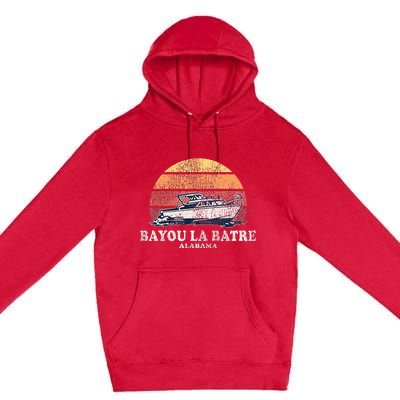 Bayou La Batre Al Vintage Boating 70s Retro Boat Premium Pullover Hoodie