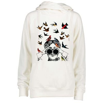Bird Lover Womens Funnel Neck Pullover Hood