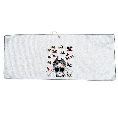 Bird Lover Large Microfiber Waffle Golf Towel