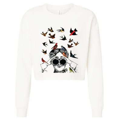 Bird Lover Cropped Pullover Crew
