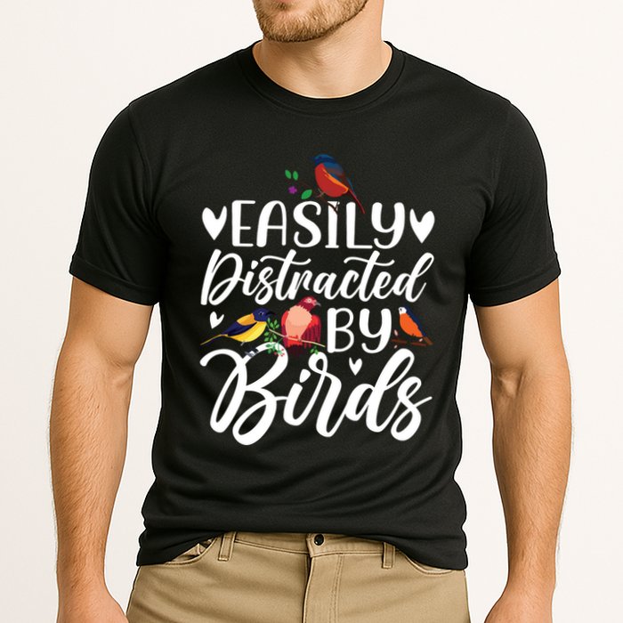 Bird Lovers Birdwatching Easy Distracted By Birds Birder Cooling Performance Crew T-Shirt