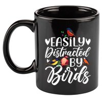 Bird Lovers Birdwatching Easy Distracted By Birds Birder 11oz C Handle Ceramic Mug