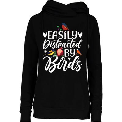 Bird Lovers Birdwatching Easy Distracted By Birds Birder Womens Funnel Neck Pullover Hood