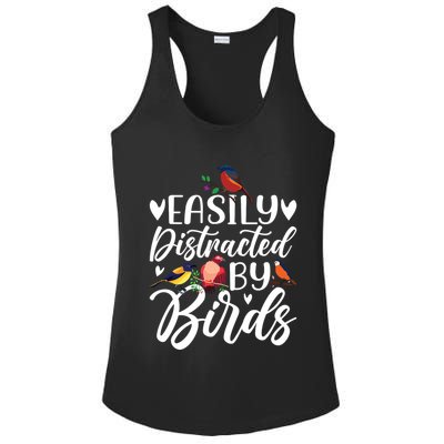 Bird Lovers Birdwatching Easy Distracted By Birds Birder Ladies PosiCharge Competitor Racerback Tank