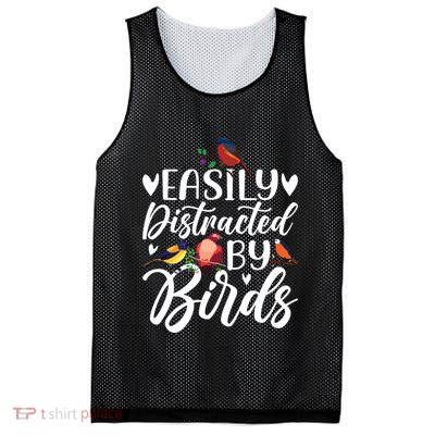 Bird Lovers Birdwatching Easy Distracted By Birds Birder Mesh Reversible Basketball Jersey Tank