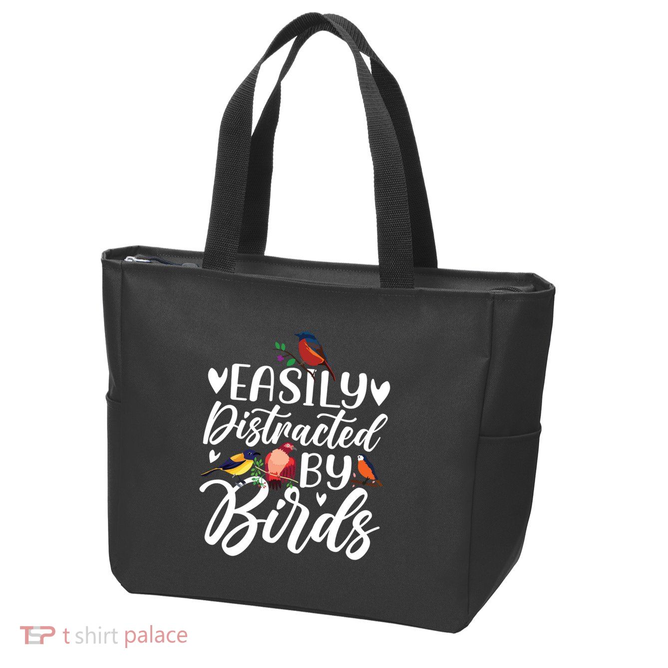 Bird Lovers Birdwatching Easy Distracted By Birds Birder Zip Tote Bag