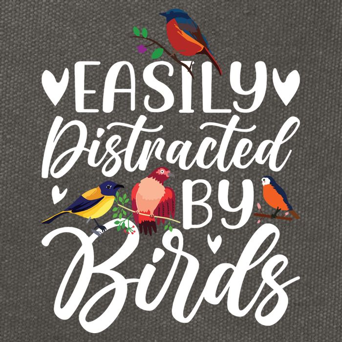 Bird Lovers Birdwatching Easy Distracted By Birds Birder Cotton Canvas Backpack