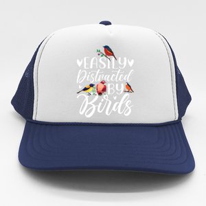 Bird Lovers Birdwatching Easy Distracted By Birds Birder Trucker Hat