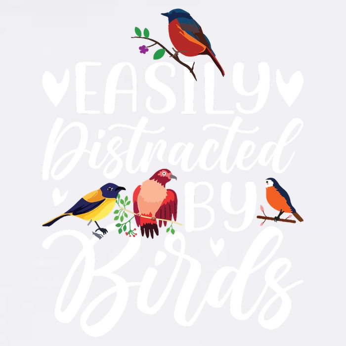 Bird Lovers Birdwatching Easy Distracted By Birds Birder Garment-Dyed Sweatshirt