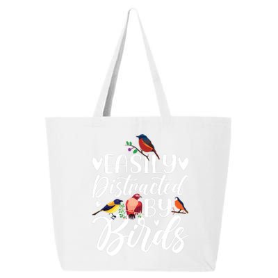 Bird Lovers Birdwatching Easy Distracted By Birds Birder 25L Jumbo Tote