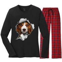 Beagle Lover Beagle Puppy Beagle Owner Beagle Women's Long Sleeve Flannel Pajama Set 