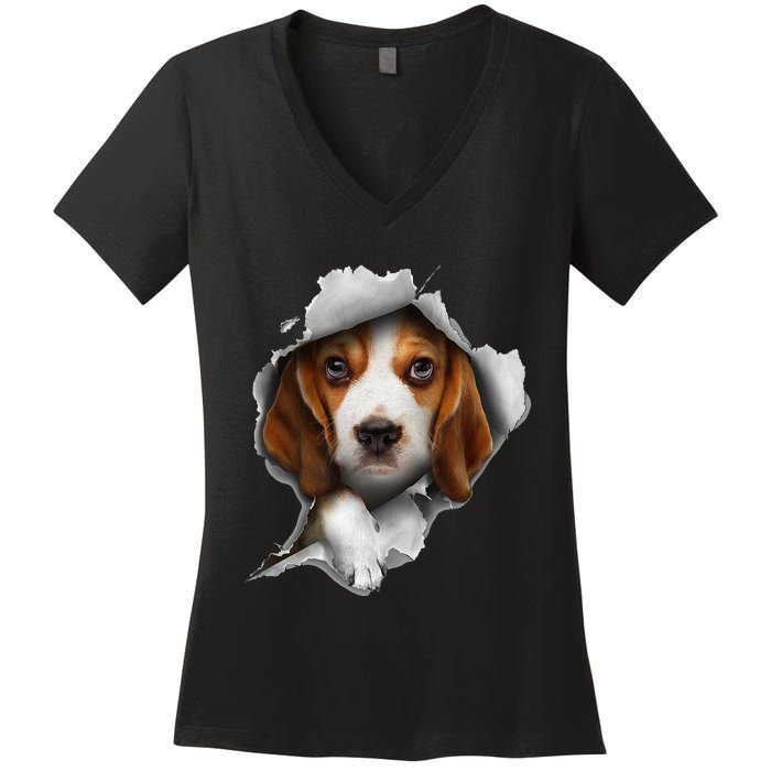 Beagle Lover Beagle Puppy Beagle Owner Beagle Women's V-Neck T-Shirt