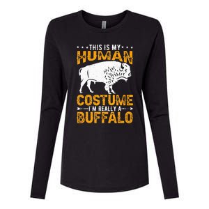 Buffalo Lover Bison Womens Cotton Relaxed Long Sleeve T-Shirt