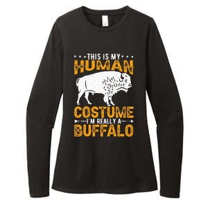 Buffalo Lover Bison Womens CVC Long Sleeve Shirt