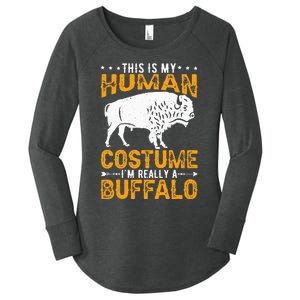 Buffalo Lover Bison Women's Perfect Tri Tunic Long Sleeve Shirt