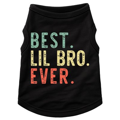 Best Lil Bro Ever Family Retro Vintage Little Brother Doggie Tank