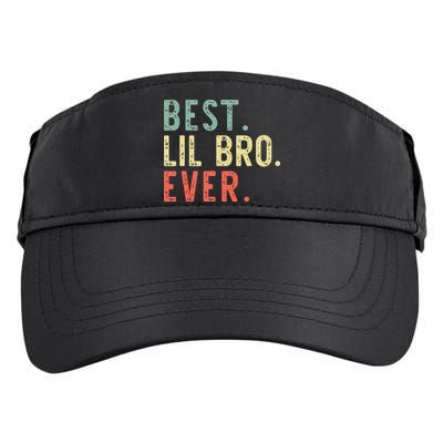 Best Lil Bro Ever Family Retro Vintage Little Brother Adult Drive Performance Visor