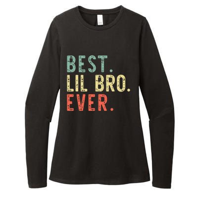 Best Lil Bro Ever Family Retro Vintage Little Brother Womens CVC Long Sleeve Shirt