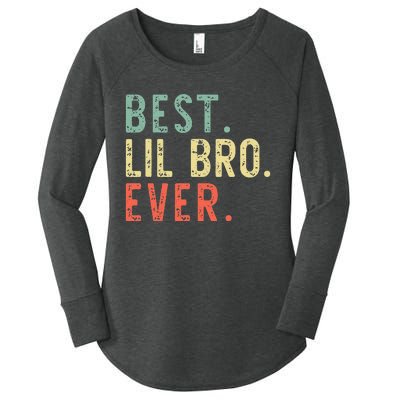 Best Lil Bro Ever Family Retro Vintage Little Brother Women's Perfect Tri Tunic Long Sleeve Shirt