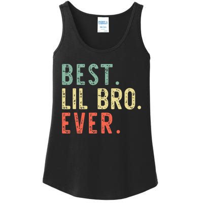 Best Lil Bro Ever Family Retro Vintage Little Brother Ladies Essential Tank