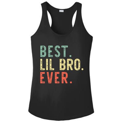 Best Lil Bro Ever Family Retro Vintage Little Brother Ladies PosiCharge Competitor Racerback Tank