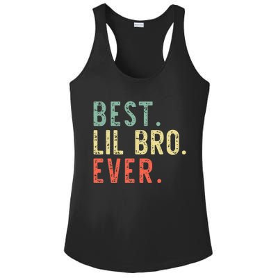 Best Lil Bro Ever Family Retro Vintage Little Brother Ladies PosiCharge Competitor Racerback Tank