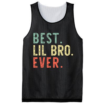 Best Lil Bro Ever Family Retro Vintage Little Brother Mesh Reversible Basketball Jersey Tank