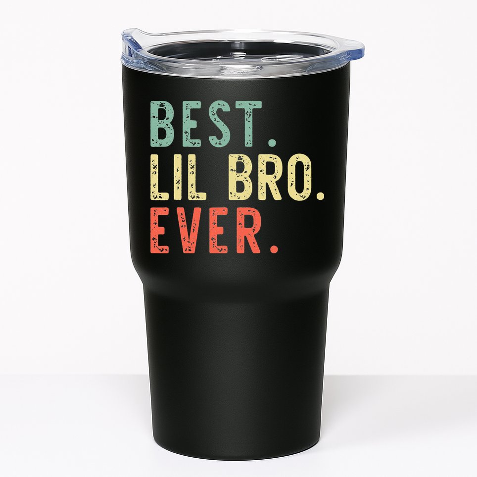 Best Lil Bro Ever Family Retro Vintage Little Brother Tumbler