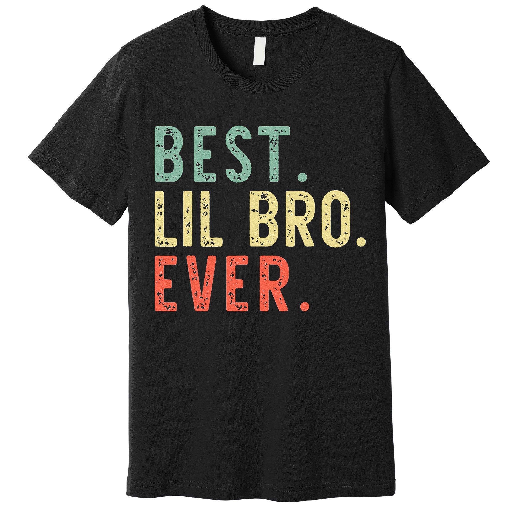 Best Lil Bro Ever Family Retro Vintage Little Brother Premium T-Shirt