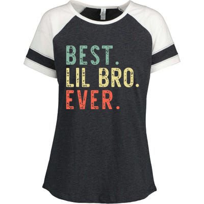 Best Lil Bro Ever Family Retro Vintage Little Brother Enza Ladies Jersey Colorblock Tee