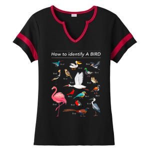 Birdwatcher Lover Birdwatching How To Identify A Bird Ladies Halftime Notch Neck Tee