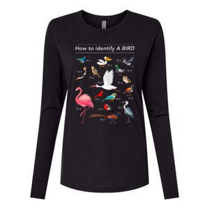 Birdwatcher Lover Birdwatching How To Identify A Bird Womens Cotton Relaxed Long Sleeve T-Shirt